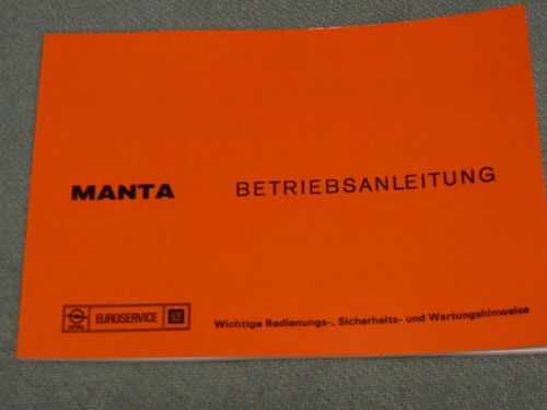 Betriebsanleitung / Driver manual - Manta-A